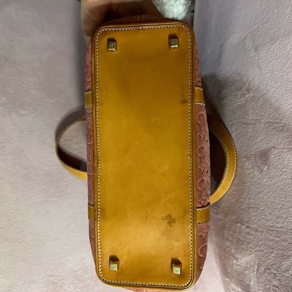 CELINE Tote Bag Pink Suede Leather Vintage Handbag - Picture 16 of 17